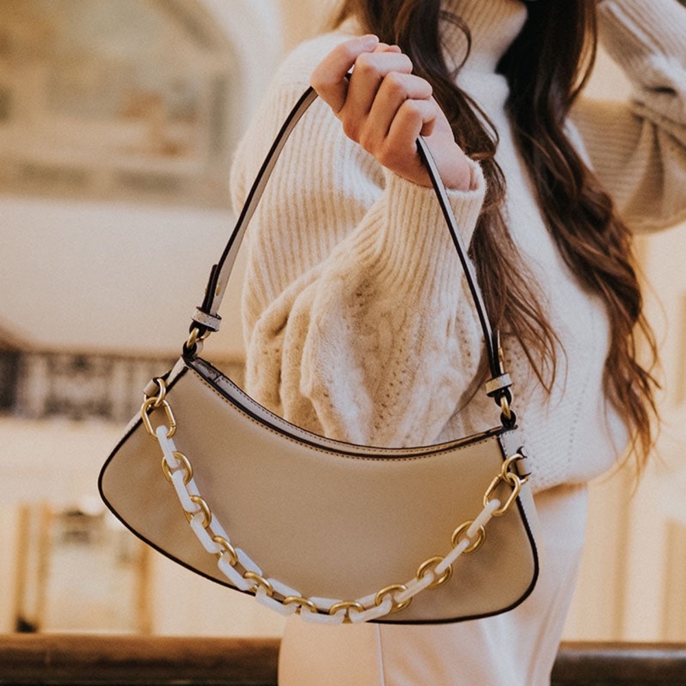 Anthropology Melie Bianco Gillian Natural Shoulder-Crossbody Bag